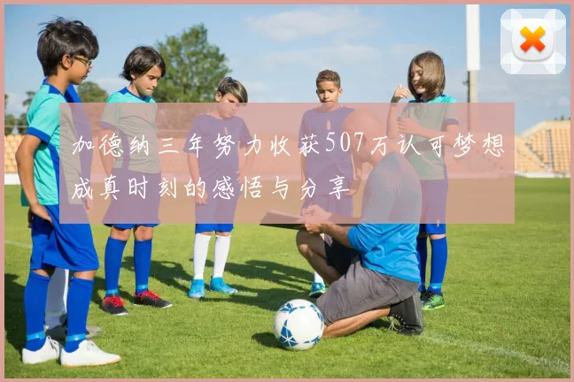 加德纳三年努力收获507万认可梦想成真时刻的感悟与分享